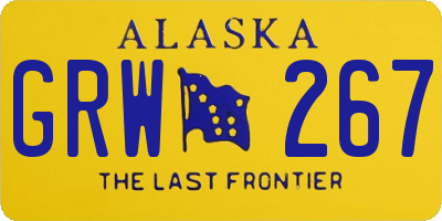 AK license plate GRW267