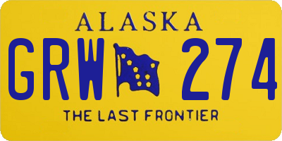 AK license plate GRW274