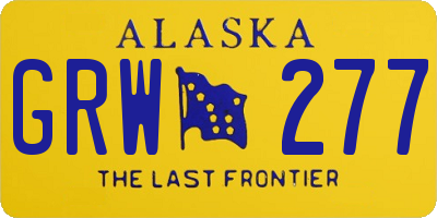 AK license plate GRW277