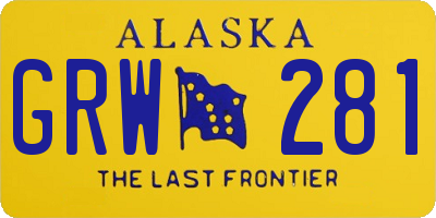 AK license plate GRW281