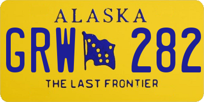 AK license plate GRW282