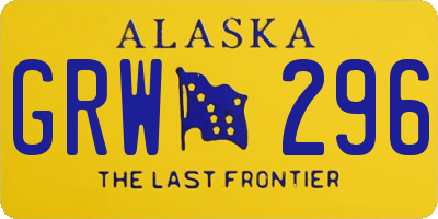 AK license plate GRW296