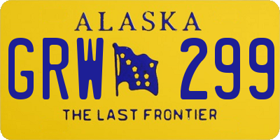 AK license plate GRW299
