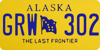 AK license plate GRW302