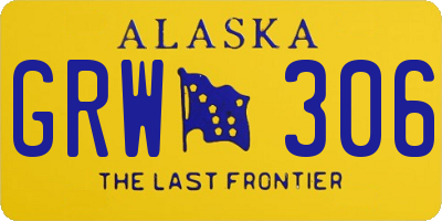 AK license plate GRW306