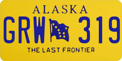 AK license plate GRW319