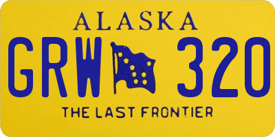 AK license plate GRW320