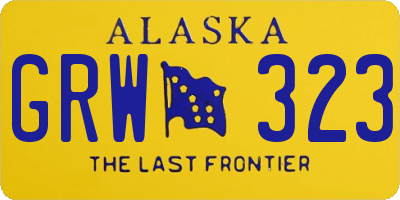 AK license plate GRW323