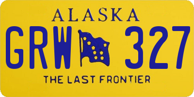 AK license plate GRW327