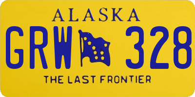 AK license plate GRW328