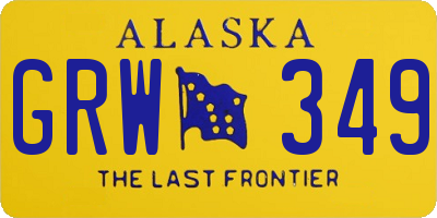 AK license plate GRW349