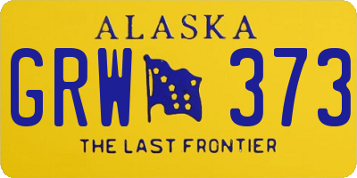 AK license plate GRW373