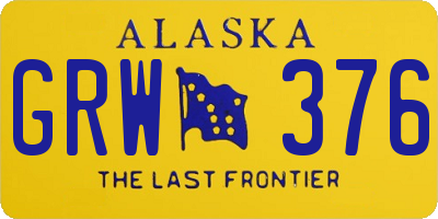 AK license plate GRW376