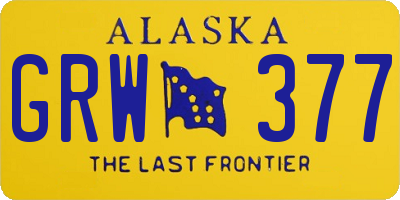 AK license plate GRW377