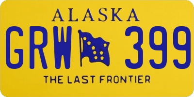 AK license plate GRW399
