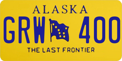 AK license plate GRW400