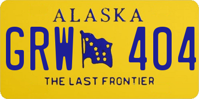 AK license plate GRW404
