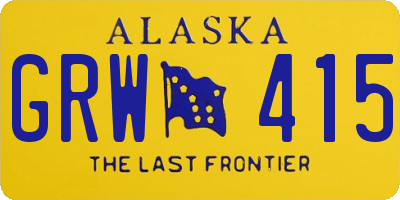 AK license plate GRW415