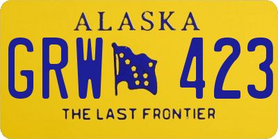 AK license plate GRW423