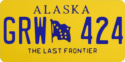 AK license plate GRW424