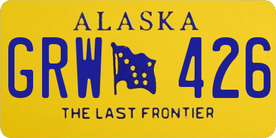 AK license plate GRW426