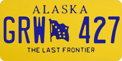 AK license plate GRW427