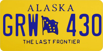 AK license plate GRW430