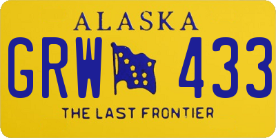 AK license plate GRW433