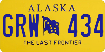 AK license plate GRW434