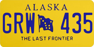 AK license plate GRW435