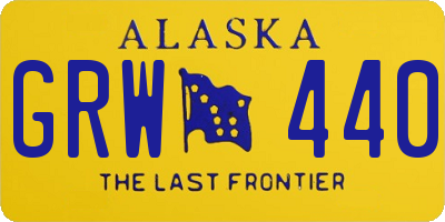 AK license plate GRW440