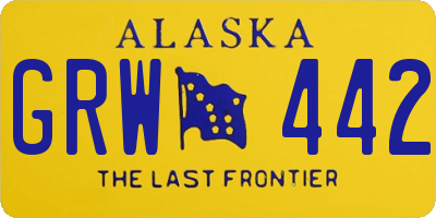 AK license plate GRW442