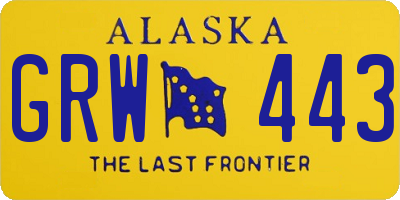 AK license plate GRW443