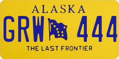 AK license plate GRW444