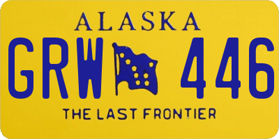 AK license plate GRW446