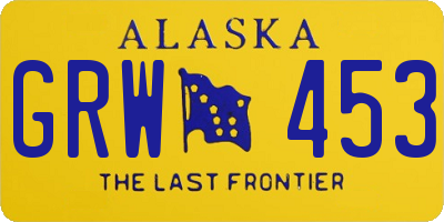 AK license plate GRW453