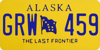AK license plate GRW459