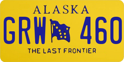 AK license plate GRW460