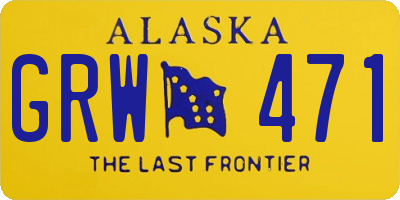 AK license plate GRW471