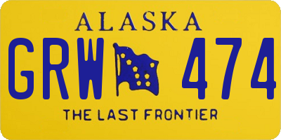AK license plate GRW474
