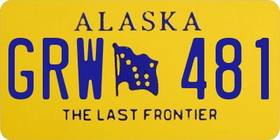 AK license plate GRW481