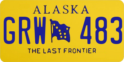 AK license plate GRW483