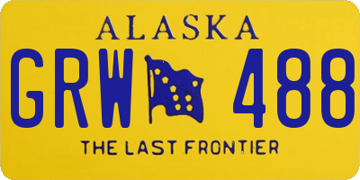 AK license plate GRW488