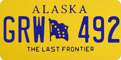 AK license plate GRW492