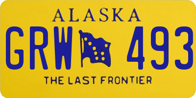 AK license plate GRW493