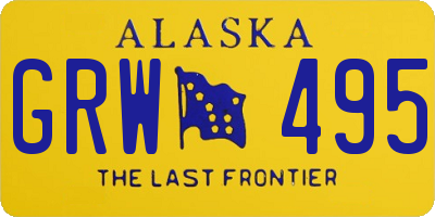 AK license plate GRW495