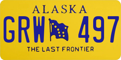 AK license plate GRW497
