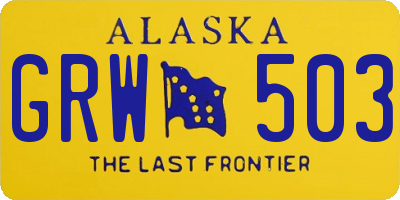 AK license plate GRW503