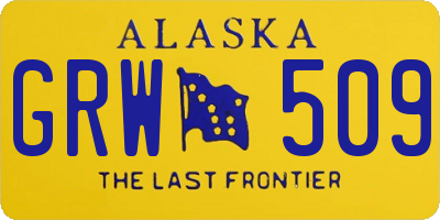 AK license plate GRW509