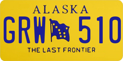 AK license plate GRW510